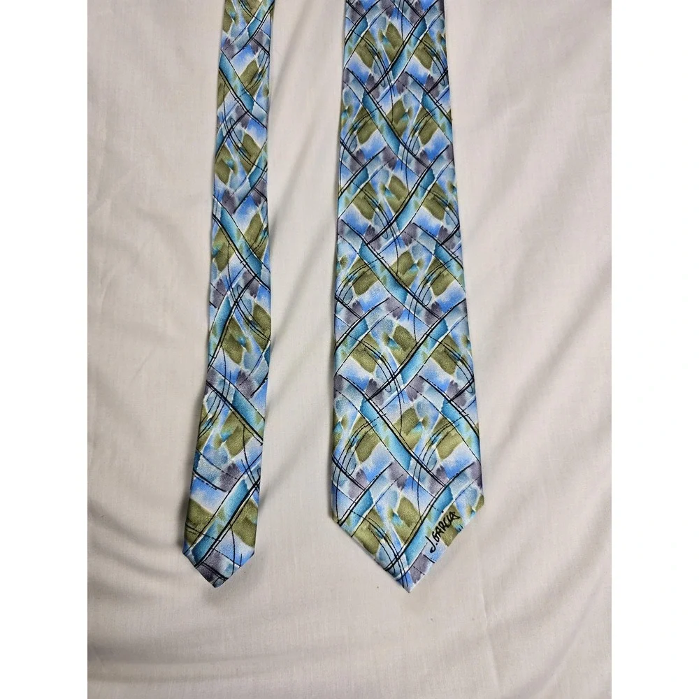 J Garcia Silk Tie Mens Blue Northern Lights Collectors Edition‎ Artist Proof